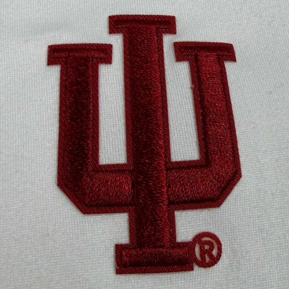 Antigua Indiana University Hoosiers Mens White Quarter Zip Mock Pullover‎ Small